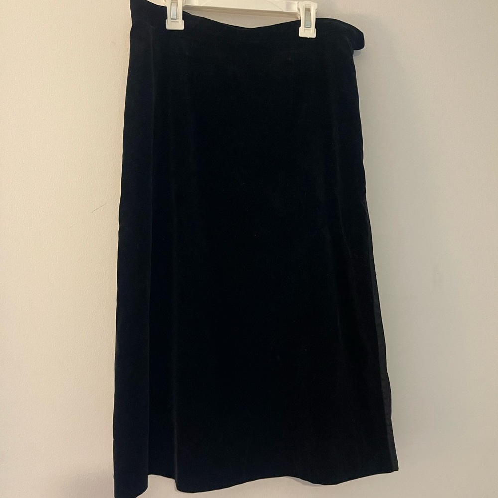 Vintage Velvet Skirt with Slits